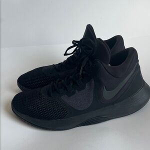 Nike Air Precision II Mens Black Basketball Shoes Sneakers AA7069-002 Size US 11